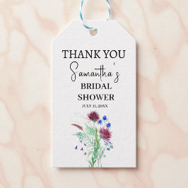 Thistle Purple Flowers Scottish Boho Brautparty Geschenkanhänger