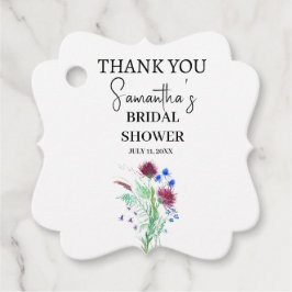 Thistle Purple Flowers Scottish Boho Brautparty Geschenkanhänger