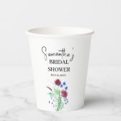 Thistle Purple Flowers Scottish Boho Brautparty Pappbecher (Vorderseite)