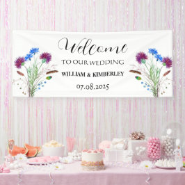 Thistle Scotland Blume Rustic Elegante Wedding Banner