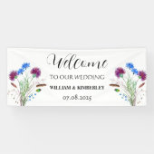 Thistle Scotland Blume Rustic Elegante Wedding Banner (Horizontal)