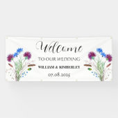 Thistle Scotland Blume Rustic Elegante Wedding Banner (Horizontal)