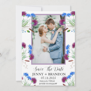 Thistle Scottish Elegant Modernes Foto Save The Date