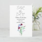 Thistle Scottish Floral Blume Rustic Wedding Einladung (Stehend Vorderseite)