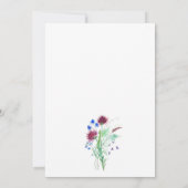 Thistle Scottish Floral Blume Rustic Wedding Einladung (Rückseite)