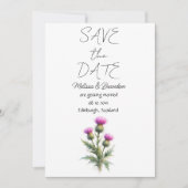 Thistle Scottish Floral Flowers Rustic Wedding  Einladung (Vorderseite)