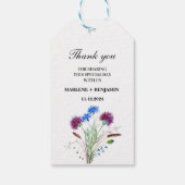 Thistle Scottish Floral Watercolor Blume Wedding Geschenkanhänger (Rückseite)