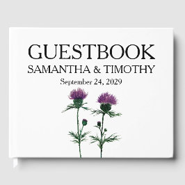 Thistle Scottish Watercolor Floral Wedding Gästebuch