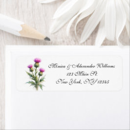 Thistle Scottish Watercolor Return Address Label