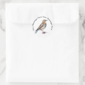 Thistle Thrush Runder Aufkleber (Tasche)
