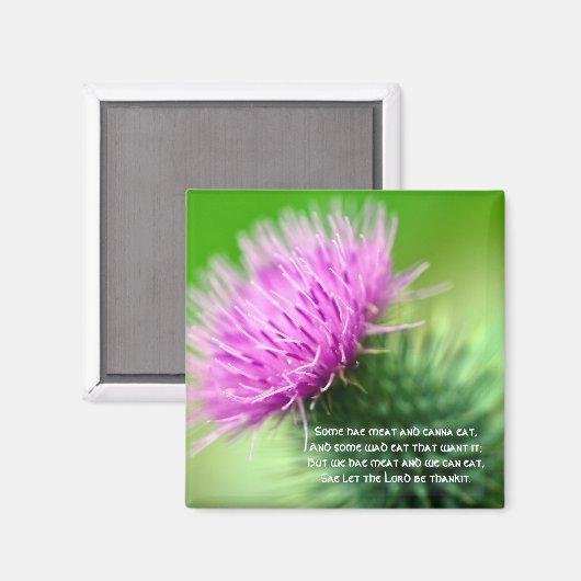 Thistle und Selkirk Grace Magnet (Vorderseite/Rückseite)