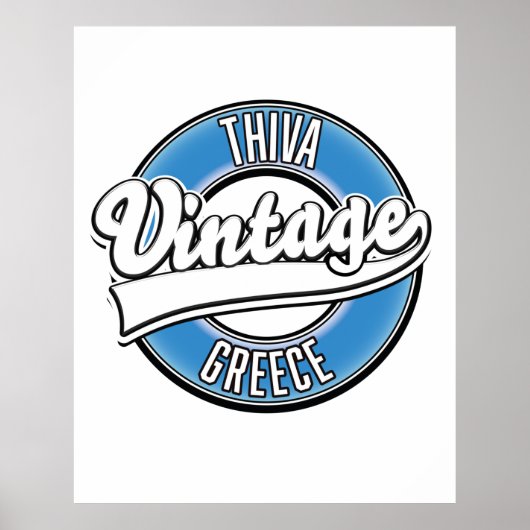 Thiva Greece Vintages Logo Poster (Vorne)