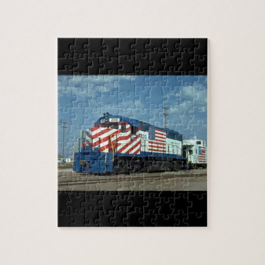 ThM-K-T EMD GP-40 #200, mit caboose_Trains Puzzle (Vertikal)