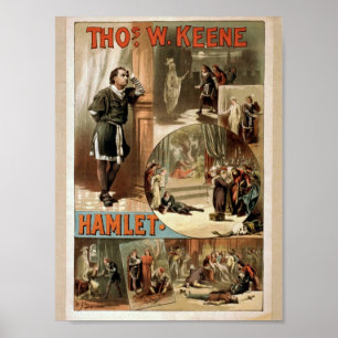 Tho. W. Keene, Retro Theater Hamlets Poster