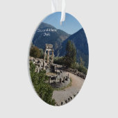 Tholos der Athena Delphi Griechenland Souvenir Wei Ornament (Vorderseite)