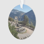 Tholos der Athena Delphi Griechenland Souvenir Wei Ornament (Vorderseite)