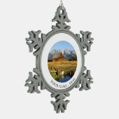 Thomas A. Moulton Barn Schneeflocken Zinn-Ornament (Links)