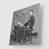 Thomas Alva Edison, 1878 Quadratische Wanduhr (Winkel)