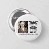 Thomas Alva Edison Ausfälle nah an Erfolg gaben Button (Vorne & Hinten)