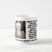 Thomas Alva Edison Ausfälle nah an Erfolg gaben Kaffeetasse (Mittel)