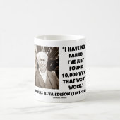 Thomas Alva Edison, der nicht 10.000 Möglichkeiten Kaffeetasse (Mittel)
