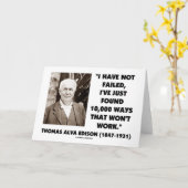 Thomas Alva Edison, der nicht 10.000 Möglichkeiten Karte (Gelbe Blume)