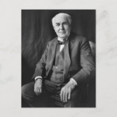 Thomas Alva Edison Portrait Postkarte (Vorderseite)
