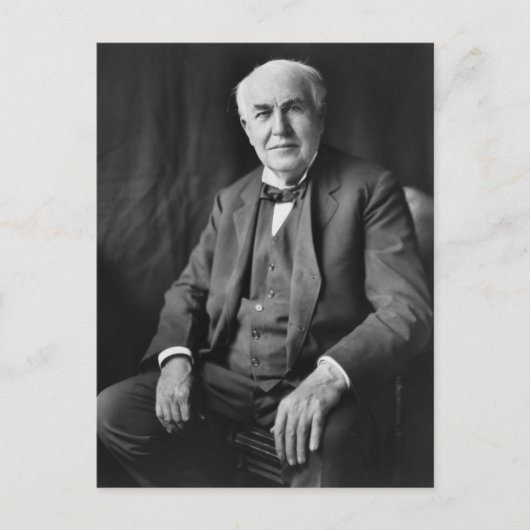 Thomas Alva Edison Portrait Postkarte (Vorderseite)