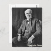 Thomas Alva Edison Postkarte (Vorne/Hinten)