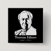 Thomas Alva Edison - wirkliches Genie Button (Vorderseite)