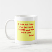 Thomas Alva Edison Zitat Kaffeetasse (Links)