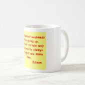 Thomas Alva Edison Zitat Kaffeetasse (VorderseiteRechts)