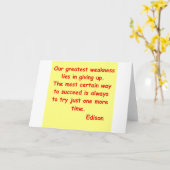 Thomas Alva Edison Zitat Karte (Gelbe Blume)