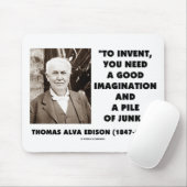 Thomas Alva Edison, zum des Fantasie-Stapels des Mousepad (Mit Mouse)