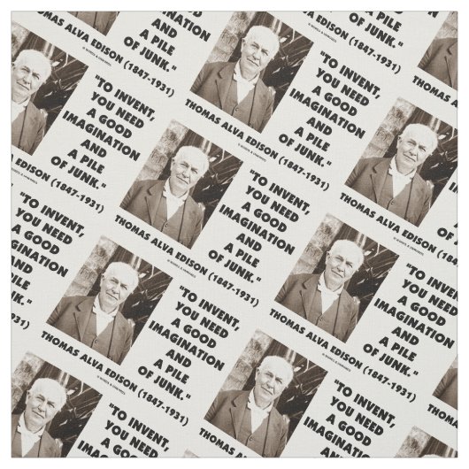 Thomas Alva Edison, zum des Fantasie-Stapels des Stoff (Muster)