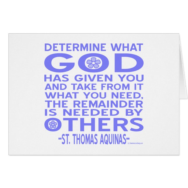Thomas Aquinas God Give Light Blue (Vorderseite (Horizontal))
