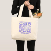 Thomas Aquinas God Give Light Blue Jumbo Stoffbeutel (Vorderseite (Produkt))