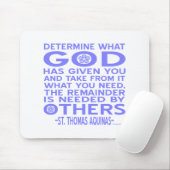Thomas Aquinas God Give Light Blue Mousepad (Mit Mouse)