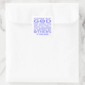 Thomas Aquinas God Give Light Blue Quadratischer Aufkleber (Tasche)