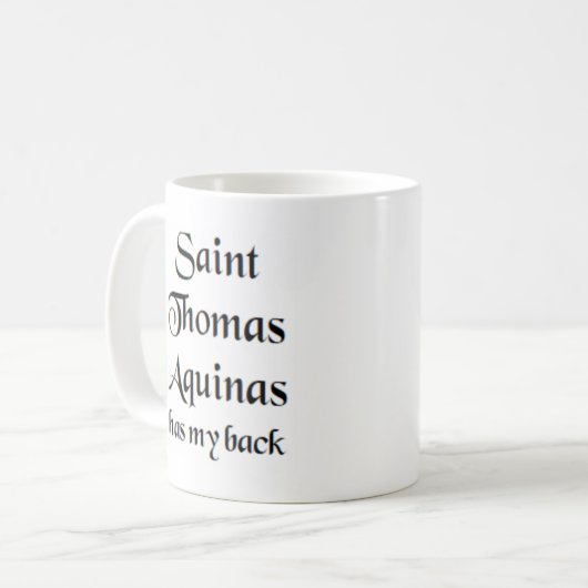 Thomas aquinas kaffeetasse (Vorderseite Links)