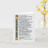 Thomas Aquinas Student's Gebet Kalligraphie Celtic Karte (Gelbe Blume)