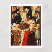 Thomas Aquinas wird in das dominikanische O aufgen Postkarte (Vorderseite)