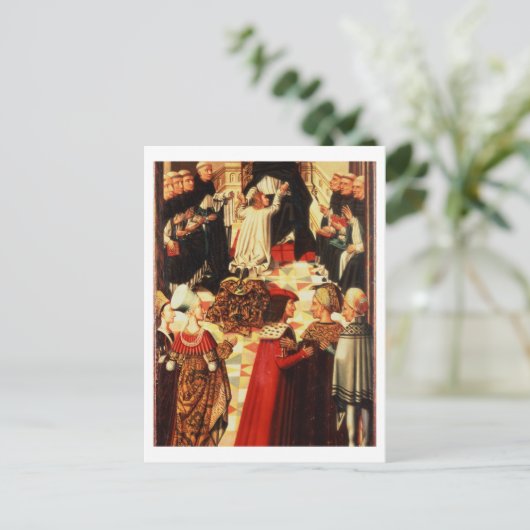 Thomas Aquinas wird in das dominikanische O aufgen Postkarte (Stehend Vorderseite)