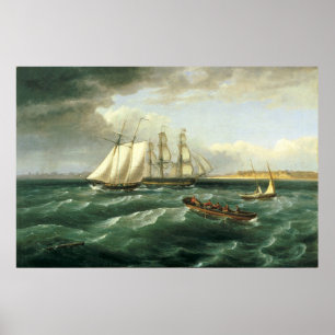 Thomas Birch / Mouth of the Delaware, 1828 / Poster
