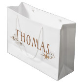 Thomas Birthday Große Geschenktasche Große Geschenktüte (Vorderseite Schrägansicht)