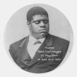 Thomas "Blind Tom" Wiggins 1880 Runder Aufkleber