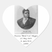 Thomas 'Blind Tom' Wiggins Herz-Aufkleber (Vorderseite)