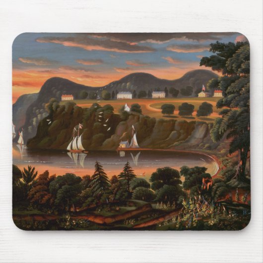 Thomas Chambers Blick auf den Hudson River im West Mousepad (Vorne)