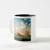Thomas Chambers Boston Harbor Zweifarbige Tasse (Vorderseite Links)