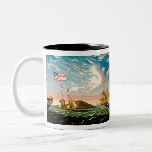 Thomas Chambers Boston Harbor Zweifarbige Tasse (Links)
